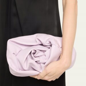 burberry rose bag leather clutch purple