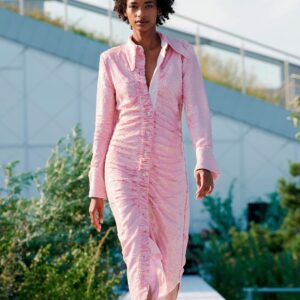 ganni sukienka 36 s sequin midi shirt dress