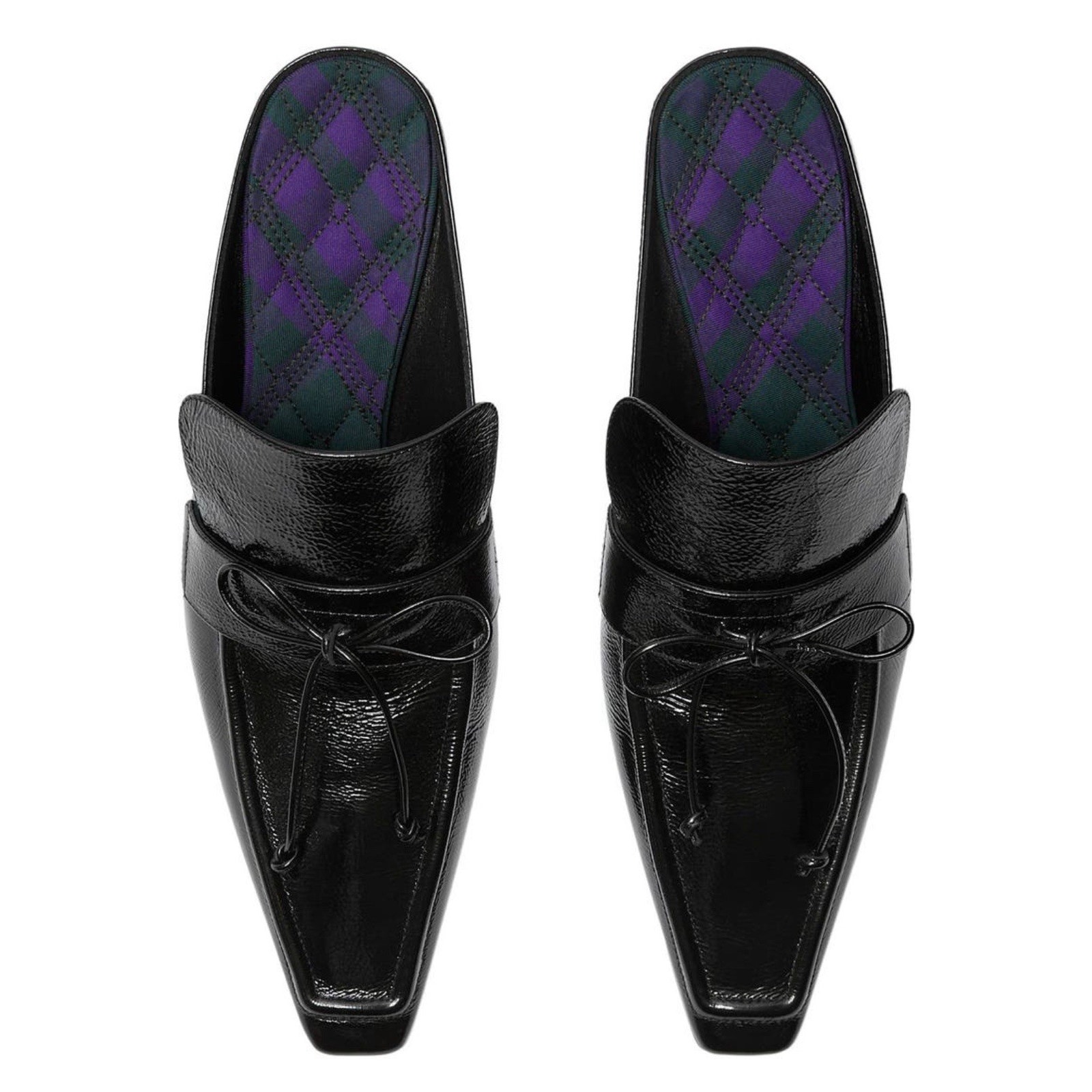 burberry buty sovereign mule black patent leather slip on heels size 37 burberry buty sovereign mule black patent leather slip on heels size 37